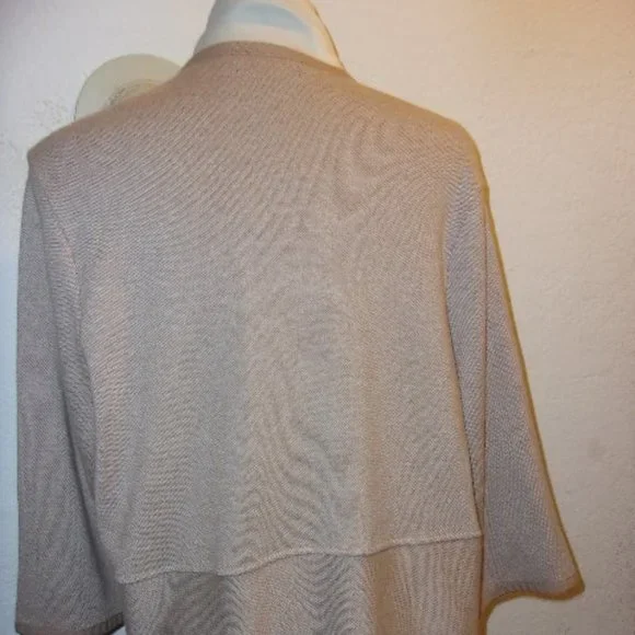 ALFANI TAUPE SHAWL TOP L - Picture 4 of 4